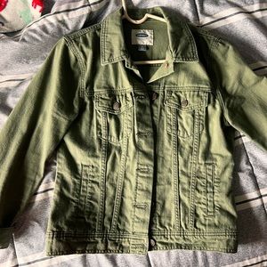 Old Navy forest green denim jacket